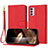 Handytasche Stand Schutzhülle Flip Leder Hülle Y09X für Motorola Moto G42 Rot