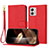 Handytasche Stand Schutzhülle Flip Leder Hülle Y09X für Motorola Moto G53j 5G Rot
