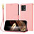 Handytasche Stand Schutzhülle Flip Leder Hülle Y09X für Motorola Moto G72 Rosegold