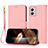 Handytasche Stand Schutzhülle Flip Leder Hülle Y09X für Motorola Moto G73 5G Rosegold