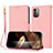 Handytasche Stand Schutzhülle Flip Leder Hülle Y09X für Nokia G11 Rosegold