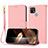 Handytasche Stand Schutzhülle Flip Leder Hülle Y09X für Oppo A15 Rosegold