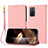 Handytasche Stand Schutzhülle Flip Leder Hülle Y09X für Oppo A55 5G Rosegold