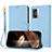 Handytasche Stand Schutzhülle Flip Leder Hülle Y09X für Oppo A57 5G Blau