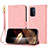 Handytasche Stand Schutzhülle Flip Leder Hülle Y09X für Oppo A93 5G Rosegold