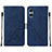 Handytasche Stand Schutzhülle Flip Leder Hülle YB1 für Sony Xperia 5 V Blau