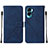 Handytasche Stand Schutzhülle Flip Leder Hülle YB2 für Huawei Honor 90 Lite 5G Blau