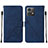 Handytasche Stand Schutzhülle Flip Leder Hülle YB2 für Motorola Moto G84 5G Blau