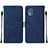 Handytasche Stand Schutzhülle Flip Leder Hülle YB2 für Nokia C02 Blau