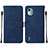 Handytasche Stand Schutzhülle Flip Leder Hülle YB2 für Nokia C12 Blau