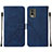 Handytasche Stand Schutzhülle Flip Leder Hülle YB2 für Nokia C210 Blau