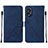 Handytasche Stand Schutzhülle Flip Leder Hülle YB2 für Oppo A18 Blau