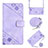 Handytasche Stand Schutzhülle Flip Leder Hülle YB2 für Oppo A54s Violett