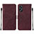 Handytasche Stand Schutzhülle Flip Leder Hülle YB2 für Oppo A58 4G Rot