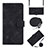 Handytasche Stand Schutzhülle Flip Leder Hülle YB2 für Samsung Galaxy A12 5G Schwarz