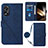 Handytasche Stand Schutzhülle Flip Leder Hülle YB3 für Oppo A18 Blau