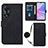 Handytasche Stand Schutzhülle Flip Leder Hülle YB3 für Oppo A58 5G Schwarz