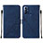 Handytasche Stand Schutzhülle Flip Leder Hülle YB4 für Motorola Moto G Play Gen 2 Blau