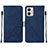 Handytasche Stand Schutzhülle Flip Leder Hülle YB4 für Motorola Moto G53 5G Blau