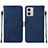 Handytasche Stand Schutzhülle Flip Leder Hülle YB4 für Motorola Moto G53j 5G Blau