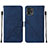 Handytasche Stand Schutzhülle Flip Leder Hülle YB4 für Motorola Moto G72 Blau