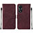 Handytasche Stand Schutzhülle Flip Leder Hülle YB4 für Oppo A58 5G Rot