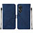 Handytasche Stand Schutzhülle Flip Leder Hülle YB4 für Oppo Reno8 T 4G Blau