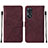 Handytasche Stand Schutzhülle Flip Leder Hülle YB4 für Oppo Reno8 T 4G Rot