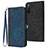 Handytasche Stand Schutzhülle Flip Leder Hülle YX1 für Sony Xperia 10 IV Blau