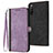 Handytasche Stand Schutzhülle Flip Leder Hülle YX1 für Sony Xperia 10 IV Violett