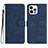 Handytasche Stand Schutzhülle Flip Leder Hülle YX2 für Apple iPhone 13 Pro Max Blau