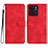 Handytasche Stand Schutzhülle Flip Leder Hülle YX2 für Motorola Moto Edge 40 5G Rot