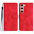 Handytasche Stand Schutzhülle Flip Leder Hülle YX2 für Samsung Galaxy S22 5G Rot