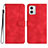 Handytasche Stand Schutzhülle Flip Leder Hülle YX3 für Motorola Moto G53 5G Rot