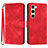 Handytasche Stand Schutzhülle Flip Leder Hülle YX3 für Samsung Galaxy S22 5G Rot