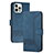 Handytasche Stand Schutzhülle Flip Leder Hülle YX4 für Apple iPhone 16 Pro Max Blau