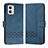 Handytasche Stand Schutzhülle Flip Leder Hülle YX4 für Motorola Moto G53j 5G Blau