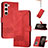 Handytasche Stand Schutzhülle Flip Leder Hülle YX4 für Samsung Galaxy S22 5G Rot