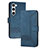 Handytasche Stand Schutzhülle Flip Leder Hülle YX4 für Samsung Galaxy S24 5G Blau