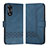 Handytasche Stand Schutzhülle Flip Leder Hülle YX5 für Oppo A58 4G Blau