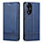 Handytasche Stand Schutzhülle Flip Leder Hülle YZ1 für Oppo A78 4G Blau