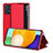 Handytasche Stand Schutzhülle Flip Leder Hülle ZL1 für Samsung Galaxy A52 4G Rot