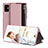 Handytasche Stand Schutzhülle Flip Leder Hülle ZL2 für Samsung Galaxy A71 4G A715 Rosegold