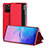 Handytasche Stand Schutzhülle Flip Leder Hülle ZL2 für Samsung Galaxy A91 Rot