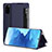 Handytasche Stand Schutzhülle Flip Leder Hülle ZL2 für Samsung Galaxy S20 5G Blau