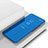 Handytasche Stand Schutzhülle Flip Leder Rahmen Spiegel Tasche für Huawei Mate 40E Pro 4G Blau