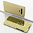 Handytasche Stand Schutzhülle Flip Leder Rahmen Spiegel Tasche für LG K61 Gold