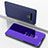 Handytasche Stand Schutzhülle Flip Leder Rahmen Spiegel Tasche für LG K61 Violett