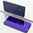 Handytasche Stand Schutzhülle Flip Leder Rahmen Spiegel Tasche für Samsung Galaxy A32 5G Violett