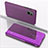 Handytasche Stand Schutzhülle Flip Leder Rahmen Spiegel Tasche für Samsung Galaxy A71 4G A715 Violett